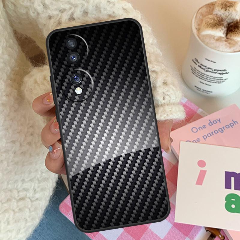 Car Carbon Fibre Pattern For Honor Magic 5 6 7 8 Pro Case For Honor 400 200 Lite 50 70 90 X8c X8b X9a X9b X9c X9d Win