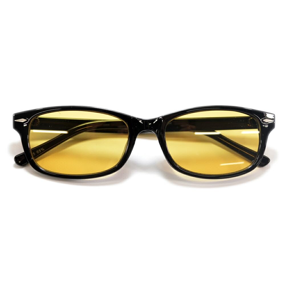

Sunglasses for men and light color BLACK x MUSTARD [MERRY PLEASURE] women, oval, square, colored, color, lenses, Lt.