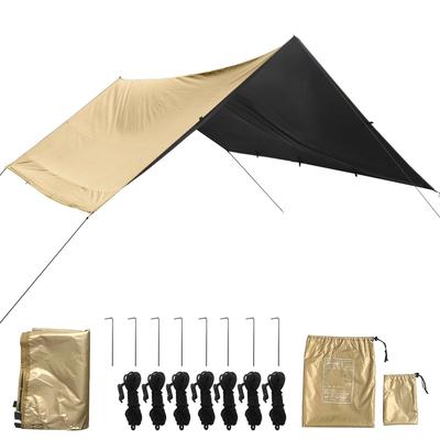 JIYUNII Waterproof Sun 3000mm Water Pressure Camping UV Heat Tarp Canopy Storage Bag Mountaineering Tarp, Tarp, Shade, Resistance, Tarp, 99.9%