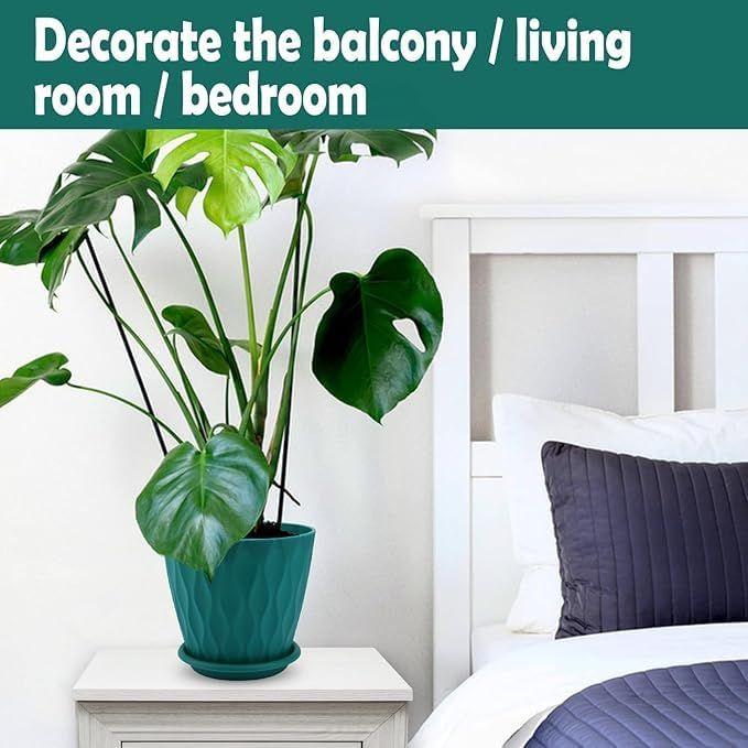 6.3 Inch Flower Pots for Home Decoration, Indoor Plant Pots, Gardening Pots for Plants, Plastic Flower Pots for Garden Plants