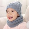 NEW Hat and Scarf for Children Solid Acrylic Kids Hat with a Scarf Knit Girls Boy Hats Scarves Set Winter Accessories
