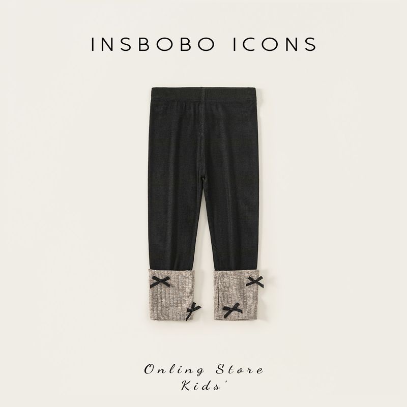 Girls  Pants, Children s Black Leggings, 2025 Winter New Style, Baby Thickened Cotton Pants, Girls  Autumn and Winter Casual Pants Black (Spring and Autumn) 80