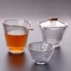Japanese-Style Handmade Hammered Glass Small Teacup Sake Cup Tea Glass Cup