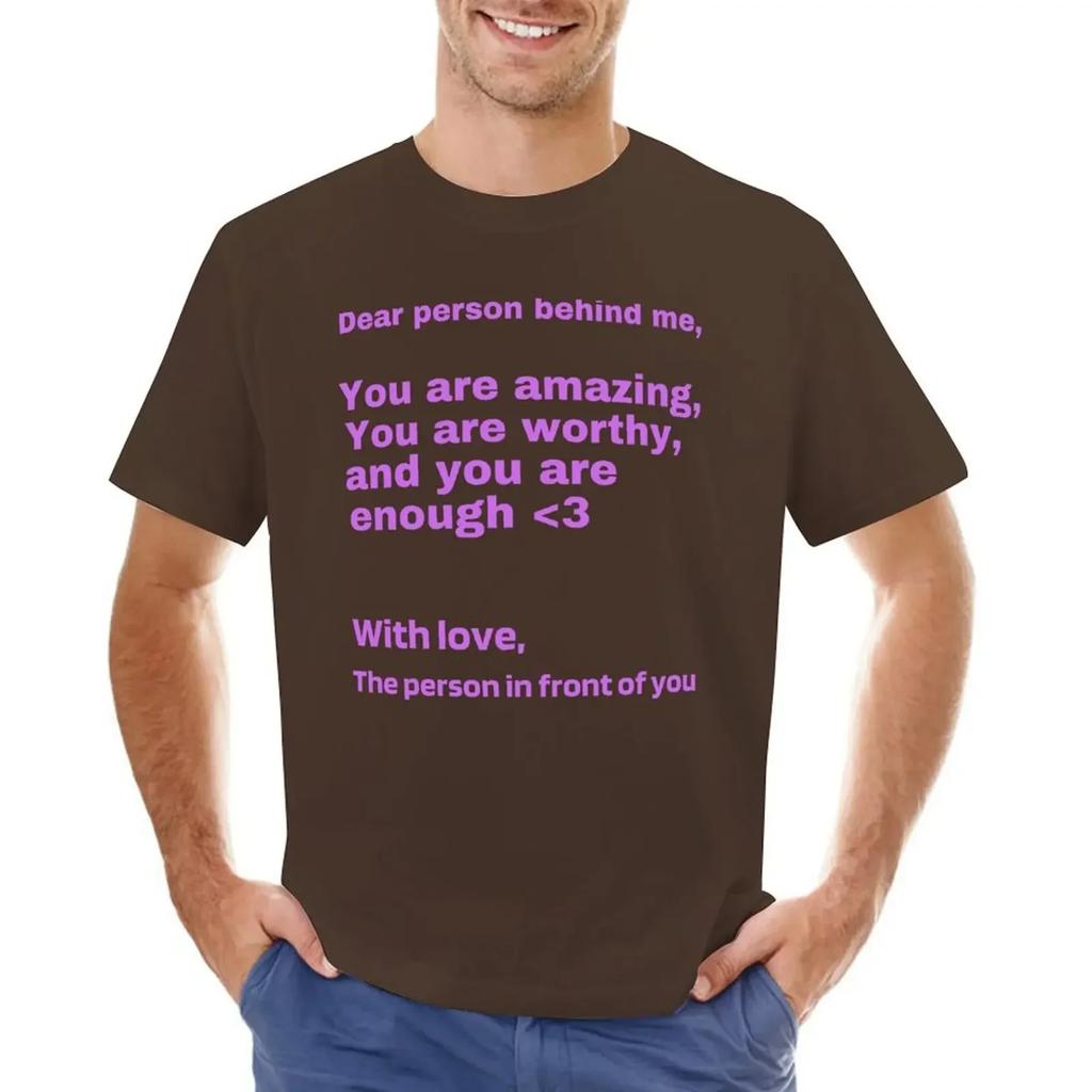 Dear Person Behind Me - tees oversized aesthetic clothes t shirts Kindness Purple T-shirt harajuku clothing