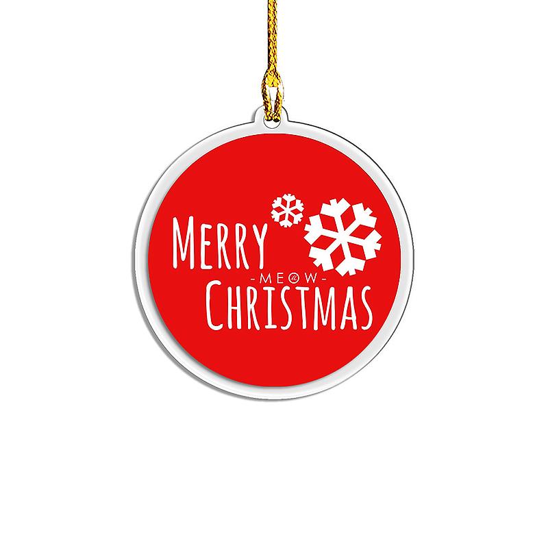 

1 шт. Украшение DIY Акриловое украшение Рождественская елка Подарок Рождественский круглый кулон Новогодние знаки Счастливый декор