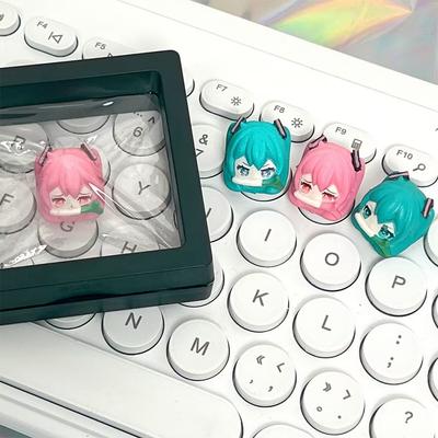 Hatsune Miku Anime Peripheral Keycaps Fufuvocaloid Series Cartoon Resin Personalized Three-Dimensional Keycap Model Toys Gifts