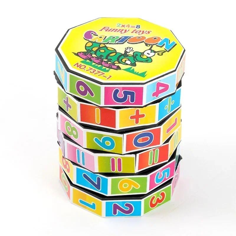 1pcs Children Montessori Toy Mathematics Numbers Magic Cube Toy Puzzle Game Early Learning Educational Fun Calculate Math Game