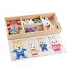 Non-Toxic Cartoon Wooden Toy Rabbit Changing Clothes Puzzles Montessori Educational Dress Changing Jigsaw Puzzle Toys Children Kids Gifts