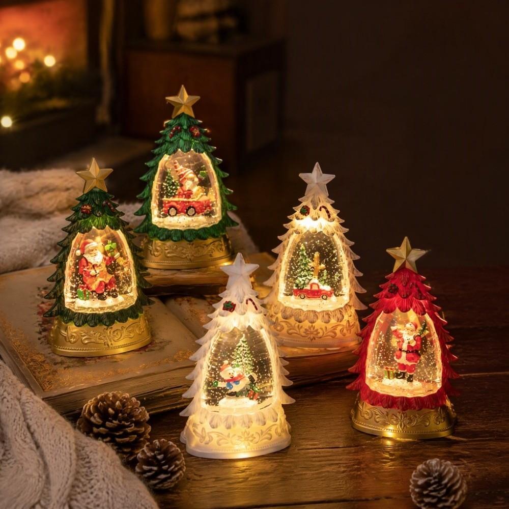 Floating Snowflakes Lighted Water Lantern Battery Operated Lantern  Desktop Ornament