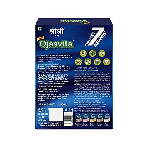 Sri Sri Tattva Ojasvita Çikolatalı Toz 500 G | Enerji, Bağışıklık ve Beyin Gelişimi İçin Çocuk Beslenme İçeceği