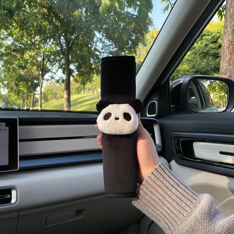 2pc Car Seat Belt Shoulder Pad Creative Cute Panda Decoration Car Interior Seat Belt Shoulder Leak Proof Protective Cover