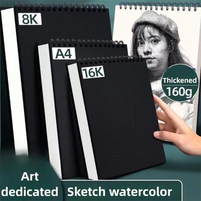 A4 A5 A6 8K 16K Spule Skizzenbuch Spirale Gebunden Künstler Skizze Pad Dicke Zeichenpapier