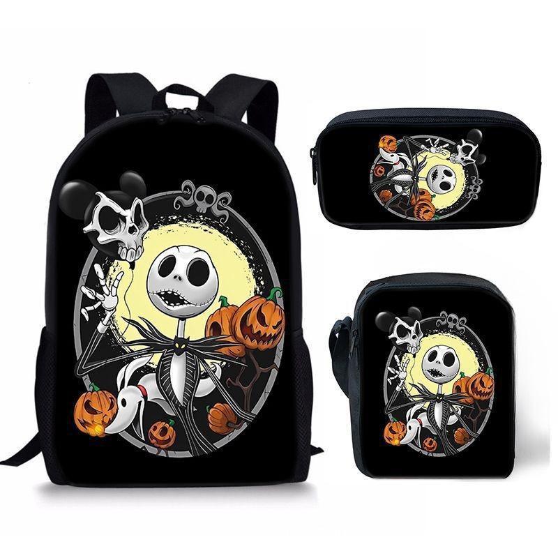 Cartoon Pattern Printed Schoolbag Printed Double Shoulder Schoolbag For Primary And Secondary School Students pencil bag