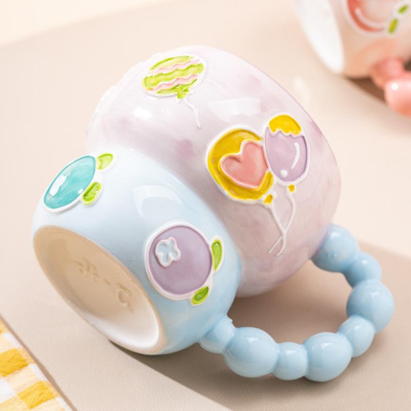 Creative Ceramic Color Coffee Cup Household Kitchen Milk Coffee Tea Fruit Juice Oat Water Cup Accessory Drinkware Gift 2025 New