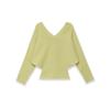 Spring 2026 Women's Fashion: European & American Style V-Neck Long Sleeve Knitwear, Solid Color, Simple Design.