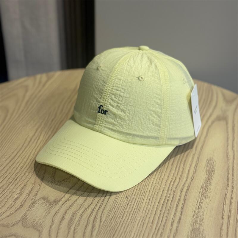 Simple Small Letter Embroidery Quick-drying Light and Thin Sunscreen Cap Women's Summer Outdoor Travel Sun Hat Men