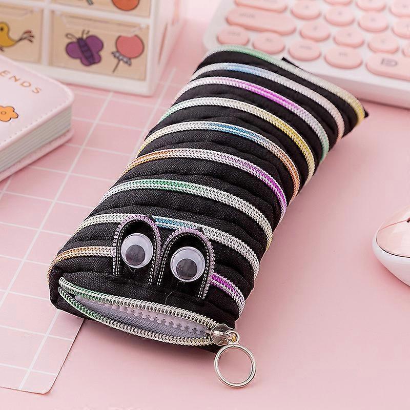 JWL-2pcs Creative caterpillar zipper pencil case school Stationery storage bag cute Pen holder student pen case for kids Kawaii pen bags