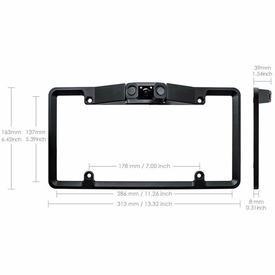 Car License Plate Frame Parking Sensor Radar Rearview Backup Camera Night View