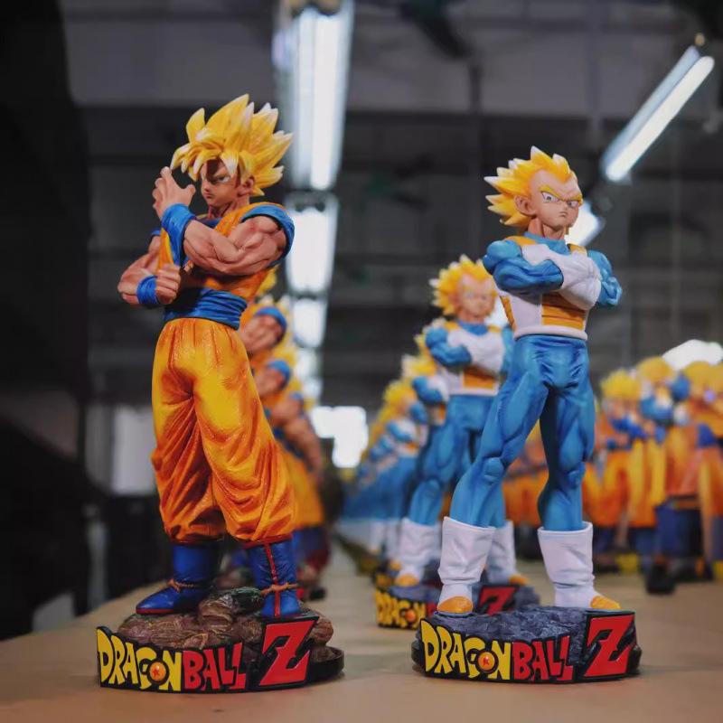 Dragon Ball Warrior Standing Aftershock Wukong and Vegeta Resonance Set Super Saiyan Figure Model Gift