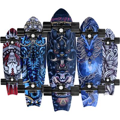 Tabla de surf Pro Land de 72 cm para principiantes, tabla de surf para ejercicios, tabla de surf Street Big Fish, patineta para caminar, tabla larga de arce de 7 capas, 2023