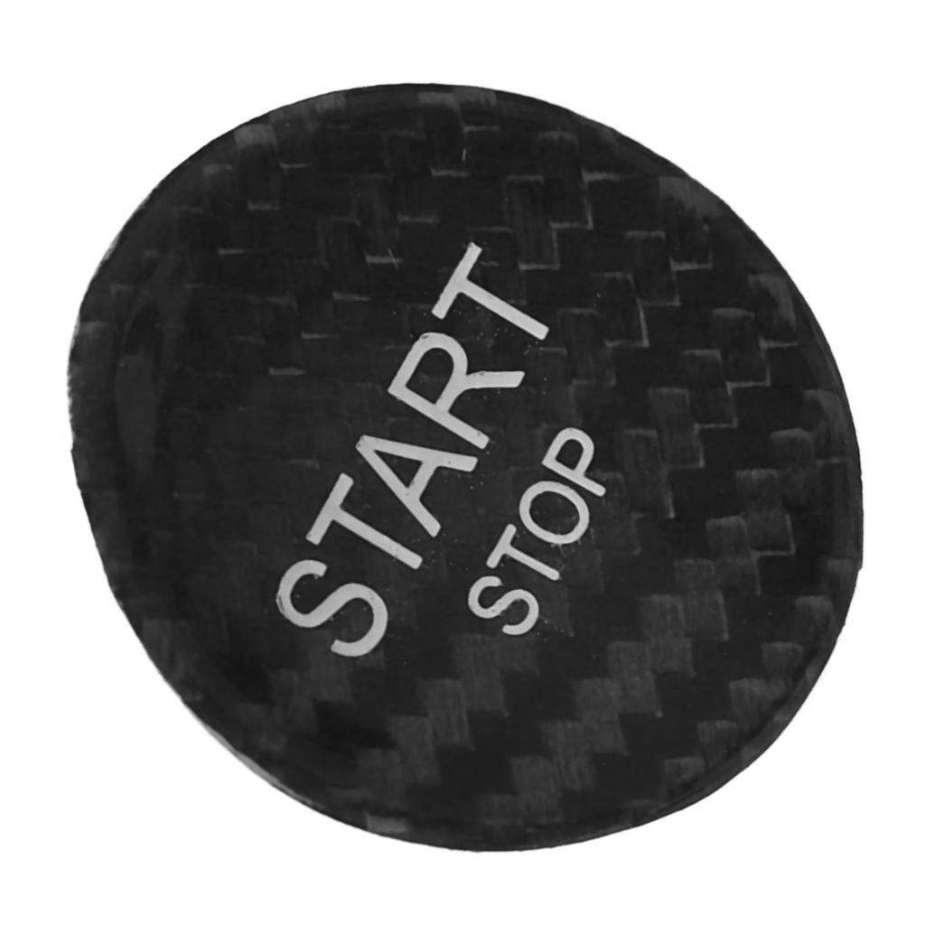 Engine Start Stop Button Switch Cover Carbon Fiber Ignition Starter Switch Sticker Replacement for Peugeot 408 308S 508