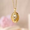 Romantic Photo Frame Necklace Oval Shape Vintage Openable Necklace  Anniversary Gifts