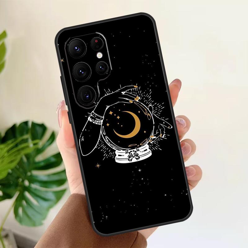 Fortune Telling Moon Stars Hands Soft Case For Samsung Galaxy S25 Ultra S21 S22 S23 S24 Plus S9 S10 S20 FE S24 FE Phone Cover