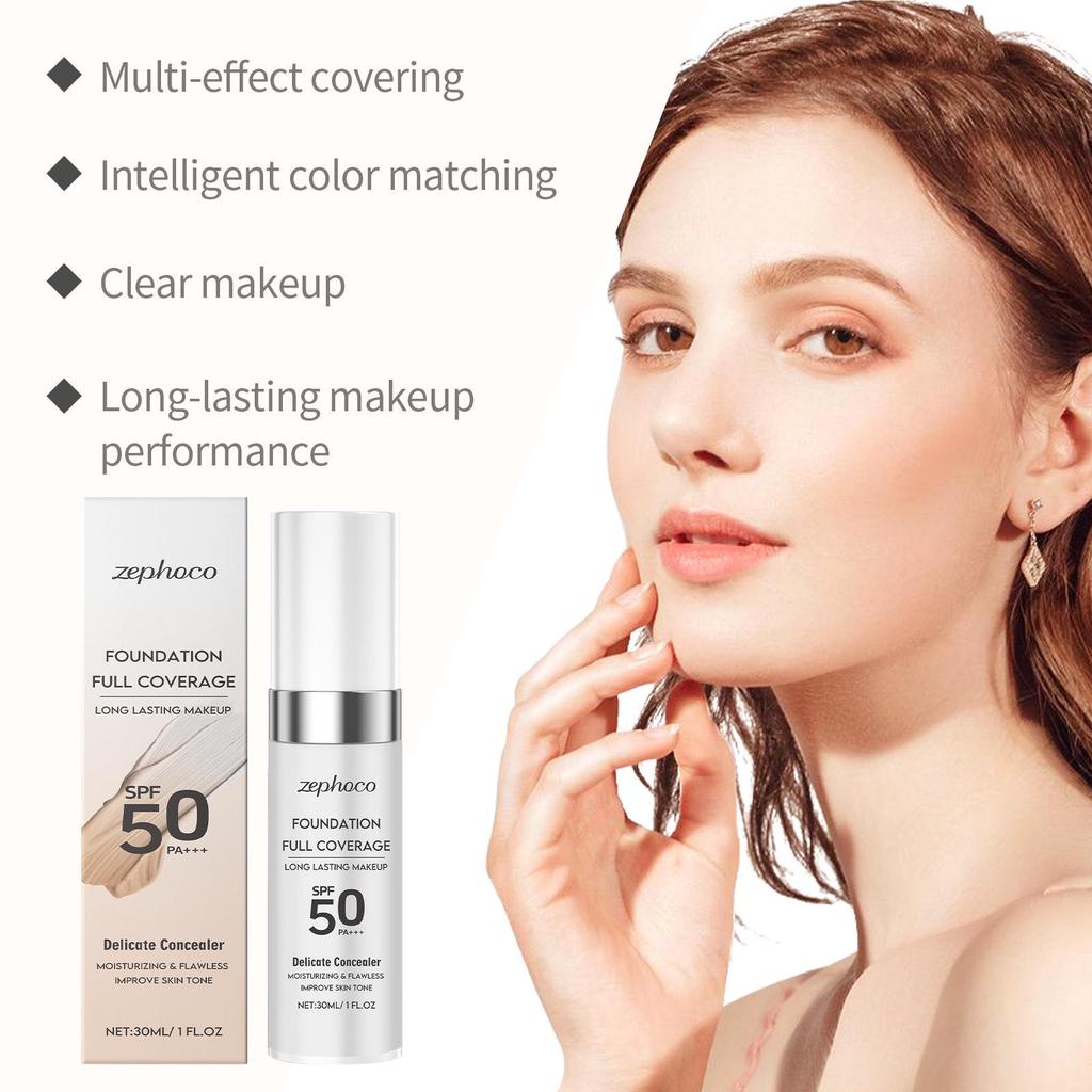 ZEPHOCO Flawless Color-Changing Lightweight Moisturizing Foundation Serum