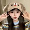 Cute Girl's Sun Hat Puppy Ears Duck Tongue Cap Lovely Women's Baseball Cap  Spring