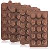 Flower Chocolate Silicone Mould DIY Mini Letter Dinosaur Fondant Mold Jelly Cookies Candle Making Children's Party Cake Decor