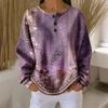 Women's Casual Shirts Long Sleeve Tops Button Up V Neck Loose Knit Fall Favorites For Women