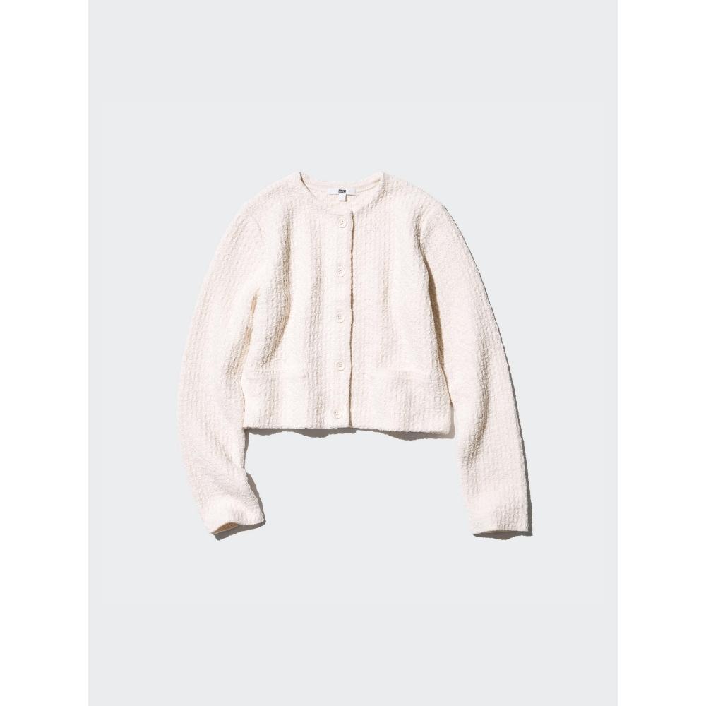 

Uniqlo Вязаная короткая куртка 00 WHITE/WOMEN XS