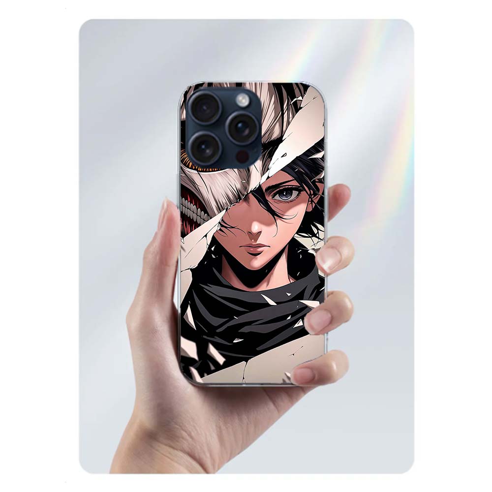 Character MIKASA Clear Phone Case For Iphone 17 Air 16 Pro Max 15 Pro 14 Plus 17E 16E 11 13 12 Mini Cover Cases Fundas Cell TPU