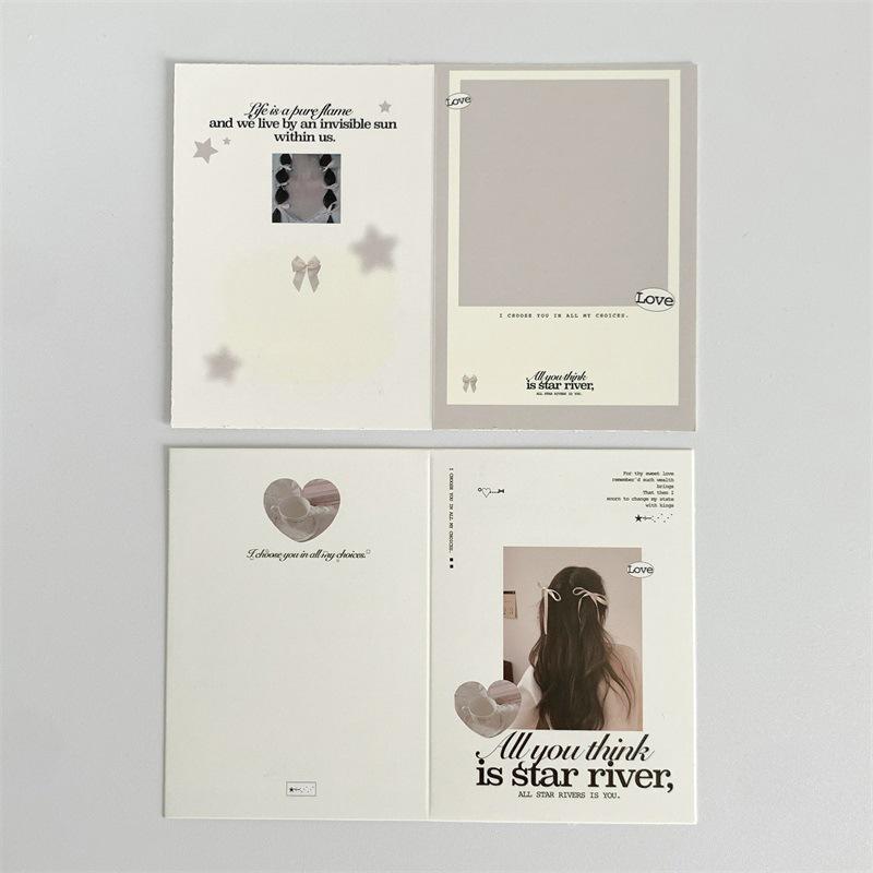 10Pcs Korean Ins Cute Kpop Photo Card Back Card Foldable Card Holder Fix Decor Paper Board Diy Packing Material