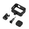 PULUZ PU582B PA Frame for GoPro Hero 11 Black/10 Black/9 Black Camera Cage with Cold Shoe Interface and Charging Opening