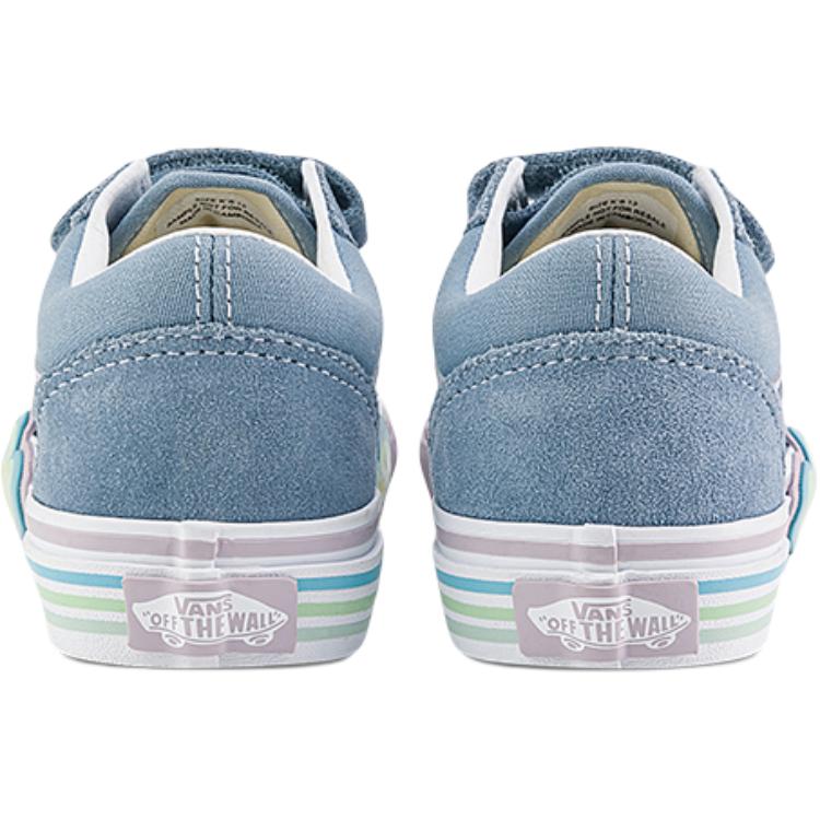 Vans Old Skool V Classics Fashion Comfortable Low Top Kids Skate Shoes Kids Sneaker Blue VN000D4DCFL