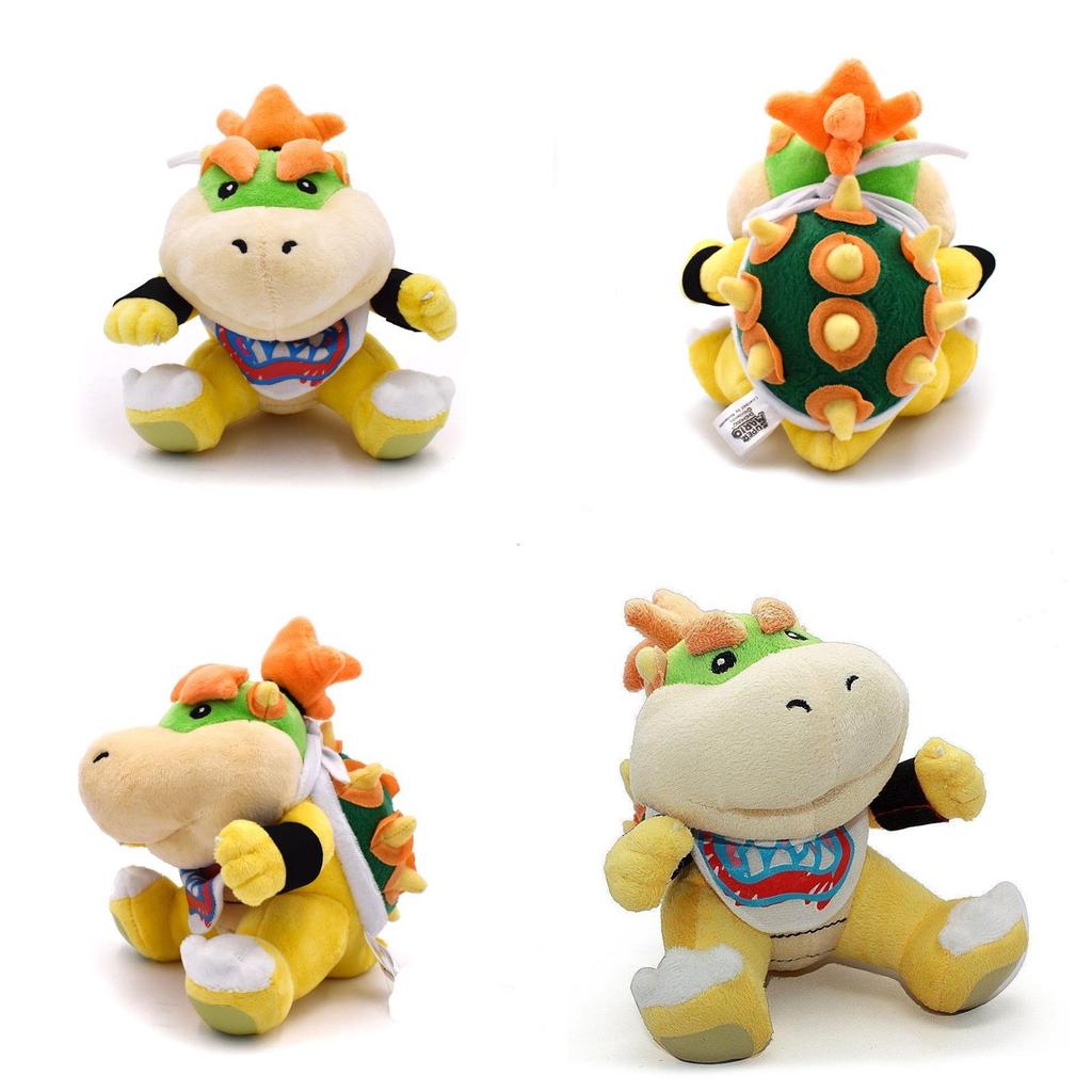 Delightful Baby Bowser Jr 7" Plush Super Mario Bros Little Buddy Toy Koopa Doll
