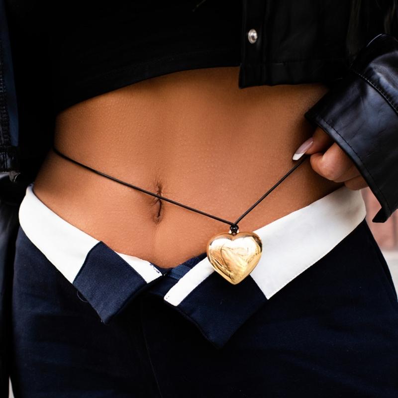 Heart Pendant Waist Chain Love Belly Chain Stomach Chain Body Jewelry Accessories Alloy Material Gift for Women and Girl
