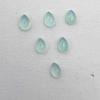 Natural Aqua Chalcedony Pear Cabochon Loose Gemstone Lot 7 Pcs 4*5 MM 3 CT For Jewelry Making