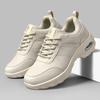 Waterproof Women's Walking Shoes Fashion Air-cushion Casual Sports Shoes Ladies Lace-up PU Leather Platform Shoes
