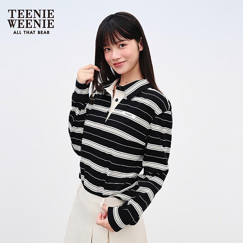 Teenie Weenie Bearnova Women's Striped Polo T-Shirt