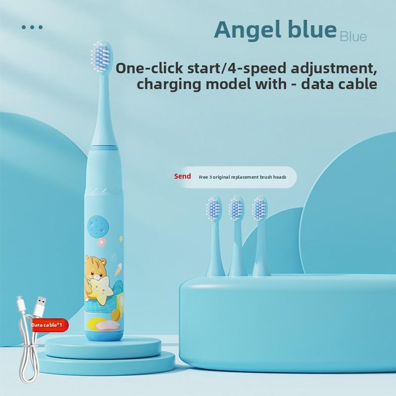 Children's Toothbrush Cartoon Sonic Toothbrush Electric Soft-bristled Rechargeable Children's Electric Toothbrush