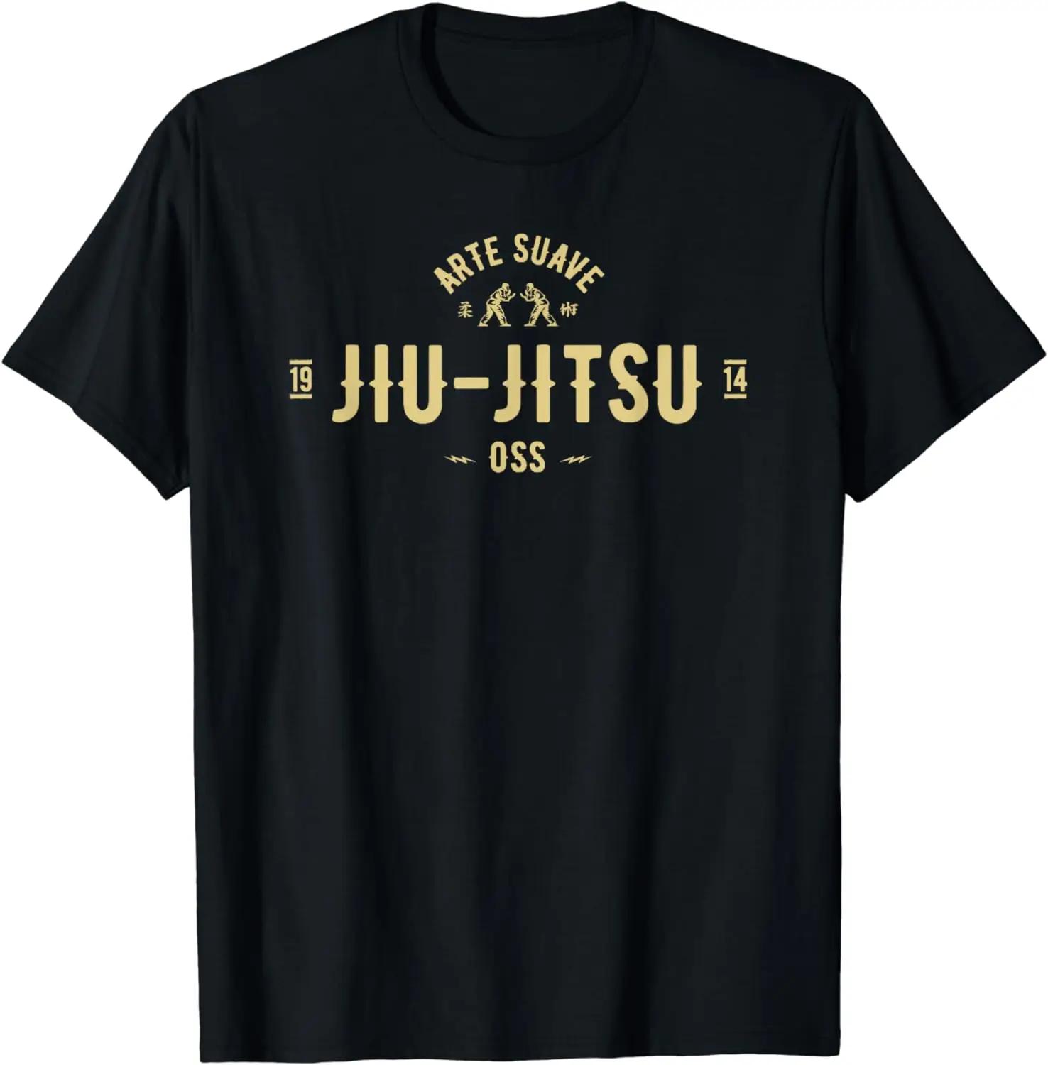 

Brazilian Jiu Jitsu Shirt Arte Suave Oss Tshirt BJJ T Shirt Cotton Men Clothing Tops Streetwear Camisetas Vintage T Shirt S