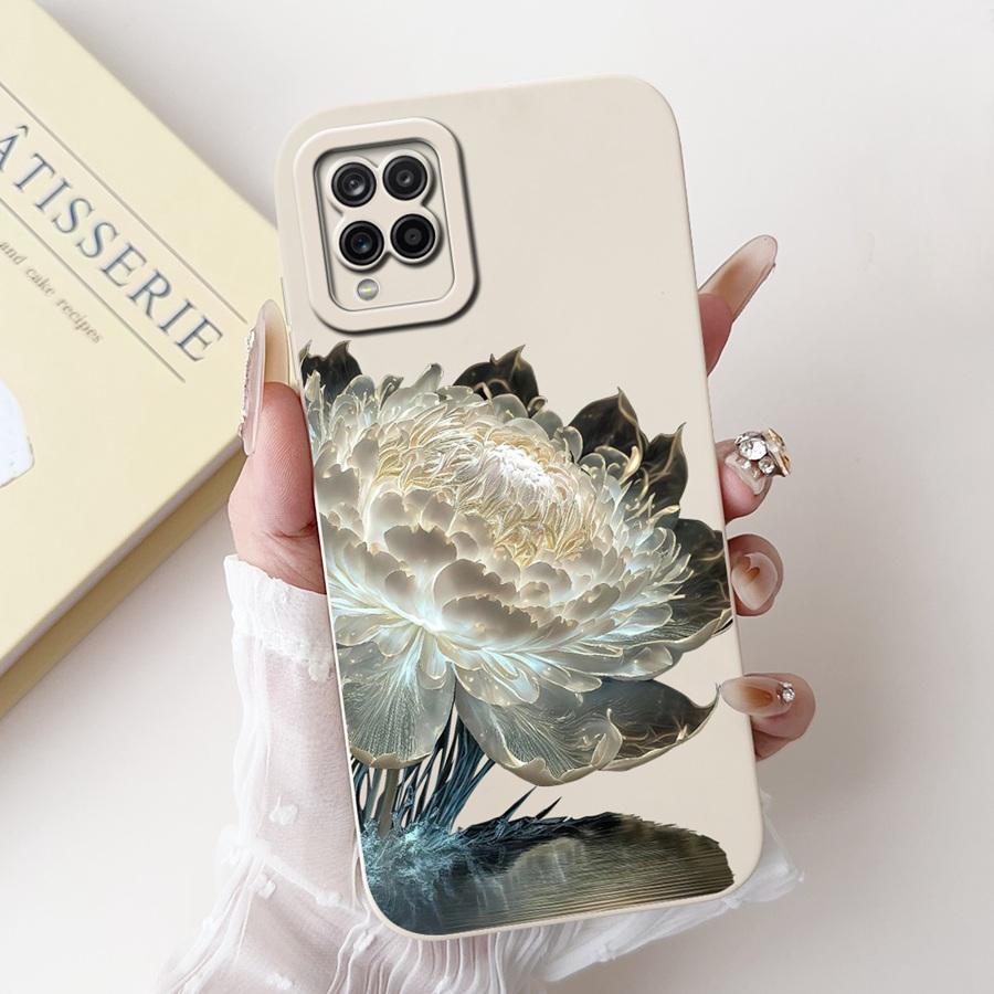 For Samsung A22 A225F 4G Phone Case Flower Painted  Proective Cover for SamsungA22 A22s a 22 S 5G Soft Silicone Funda Capa