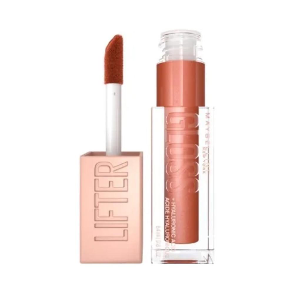 Maybelline New York Lifter Gloss Hydrating Lip Gloss Copper 5.4ml High Shine Moisturizing Non Sticky Lip Makeup with XL Wand Applicator