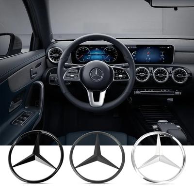New C200 E200 For Mercedes Benz 52/58mm ABS Car Steering Wheel Logo Badge Emblem Styling Accessories for Mercedes Benz AMG W212
