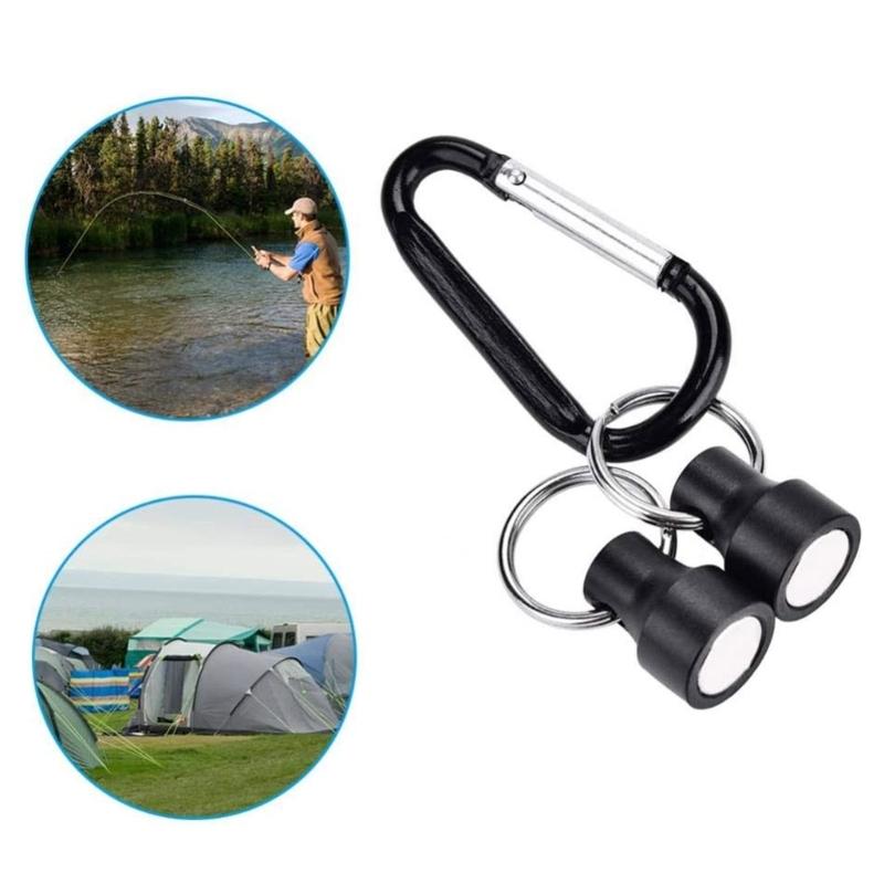 Fishing Tools Hook Magnet Buckle Fly Fishing Magnetic Net Release Hanging Holder Lanyard Clip Carabiners Magnet Buckle