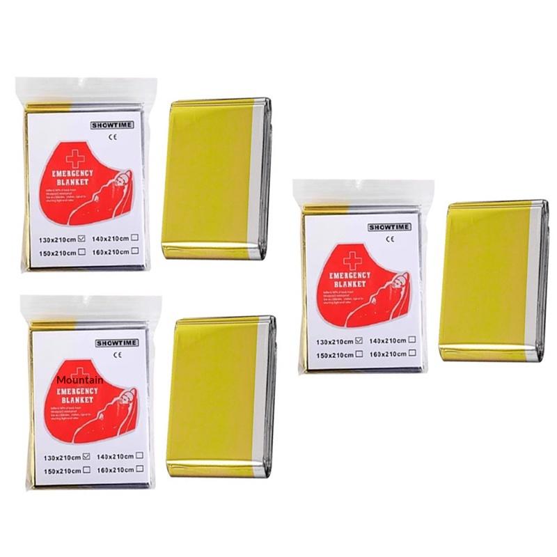 1/3/5Pcs Emergency Blanket Outdoor Survival First Aid Kit Windproof Insulation Lifesaving Pet Foil Thermal Military Rescue Blank