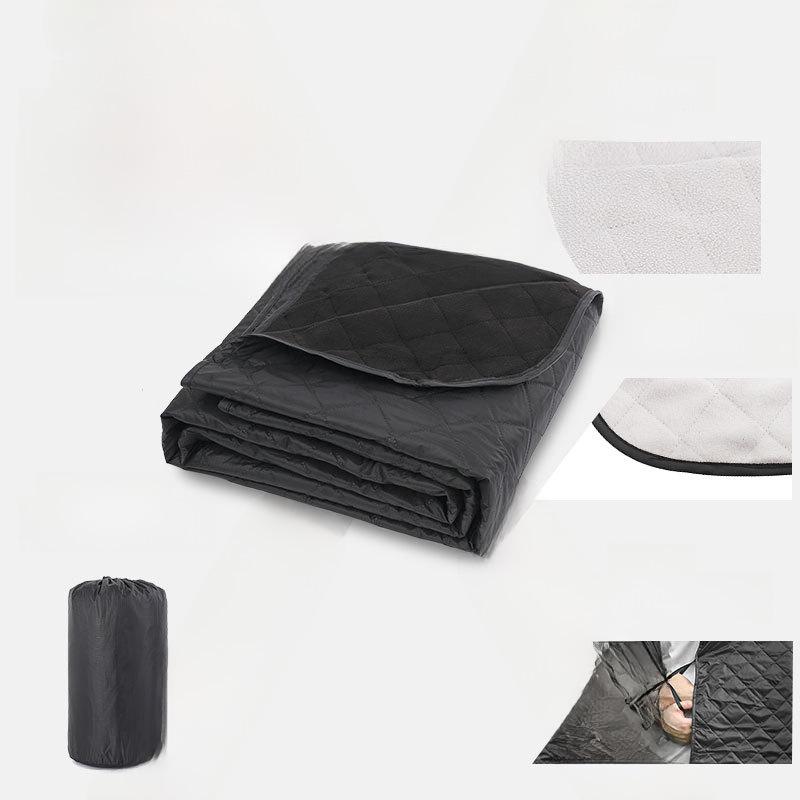 Waterproof Polar Fleece Camping Blanket: Windproof, Thick, Portable Picnic & Nap Mat