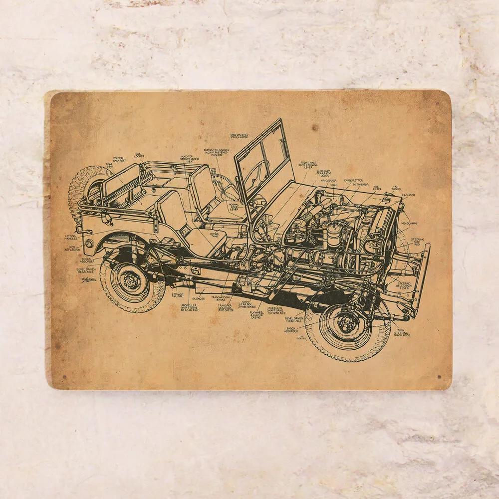 

Aluminum Car Diagram Sign Metal Tin Plate 30x40 cm